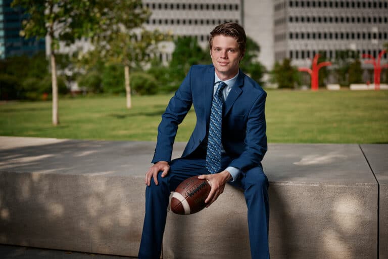 Coppell Football Senior Pictures Pacific Plaza Downtown Dallas