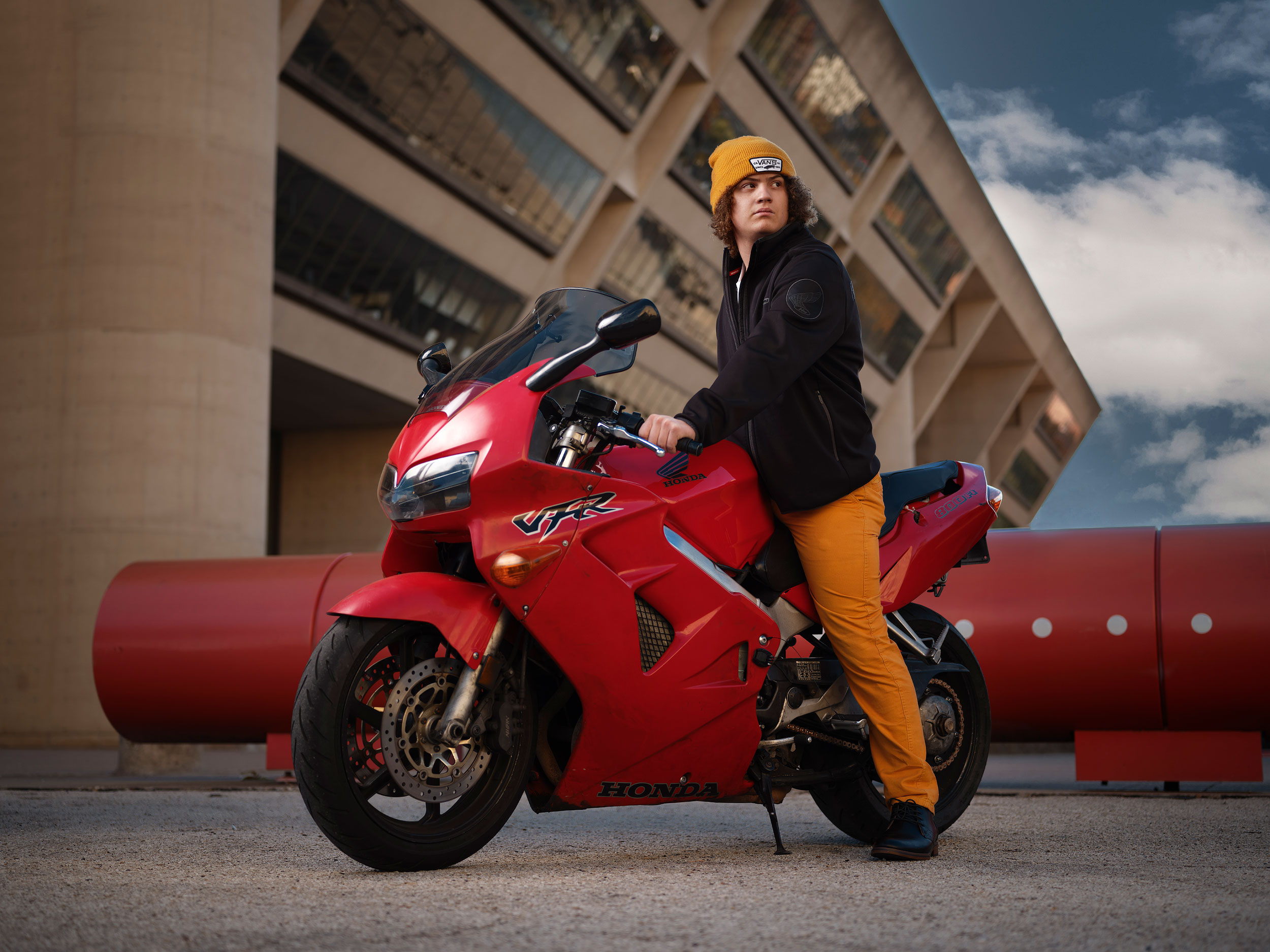 Plano isd academy senior pictures on motorcycle photographer jeff dietz
