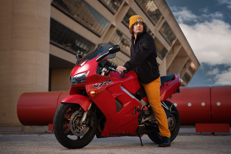 plano isd academy senior pictures on motorcyle photographer dallas