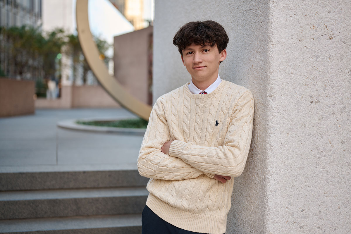 Fort Worth Senior Nolan Catholic School Portraits Downtown 001