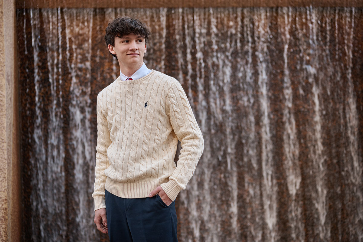 Nolan Catholic Senior Photos Water Garden Fort Worth 002