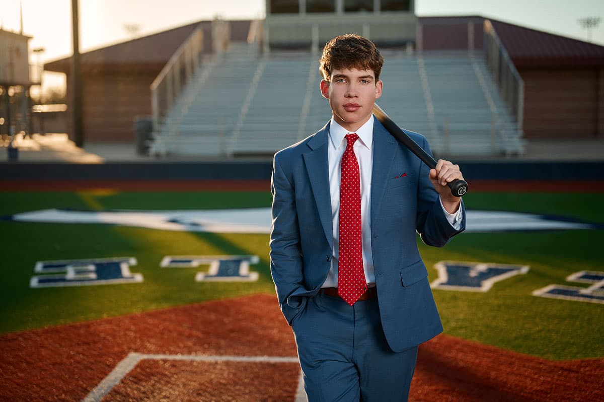 allen senior portraits boys baseball bat