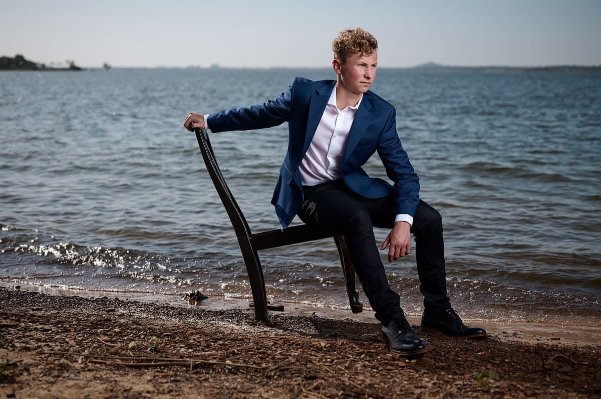 Dallas Senior Portraits Lake Grapevine Swimmer