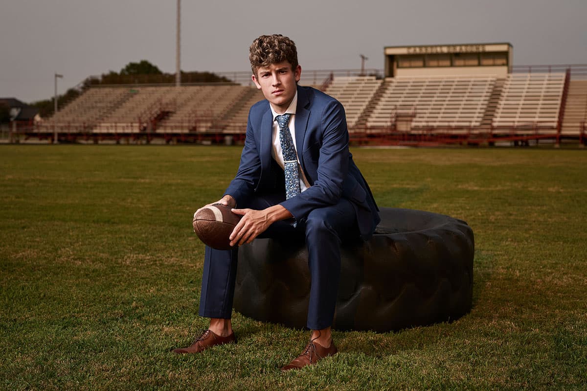 Dallas Senior Southlake Carroll Football Photographer